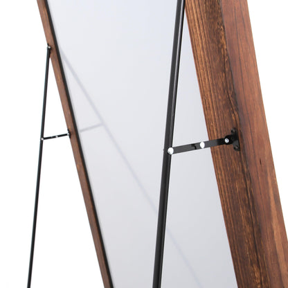Otlsh Full Length Mirror, Wood Frame, Standing Mirror, Wall Mirror-Walnut