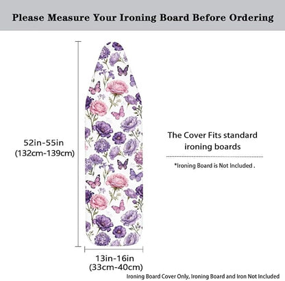 Butterfly Rose Flower Iron Board Cover