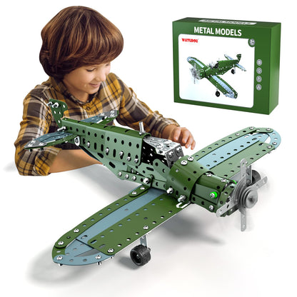 Model Airplane STEM Building Projects Toys - DIY Building STEM Projects Toys for Kids Boys Girls Ages 8-12-16, Assembly Science Kit Model Plane Birthday Gift Toys for Kids Boys 8 9 10 11 12 Years Old