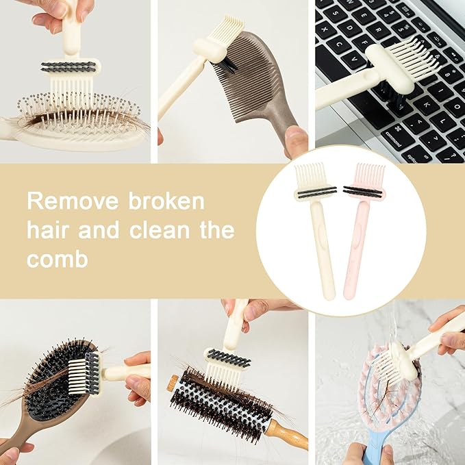RHOS 2-in-1 Hair Brush Cleaner Tool, Comb Cleaner
