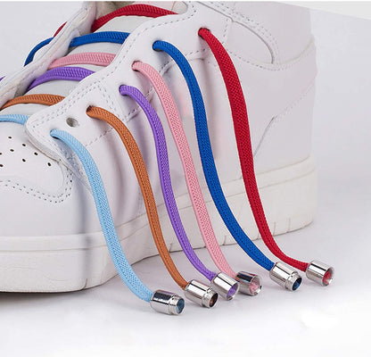 No Tie Elastic Shoe Laces With Laces Lock Sneakers Tieless One Size Fits All Kids & Adult Sports Flat Shoelaces