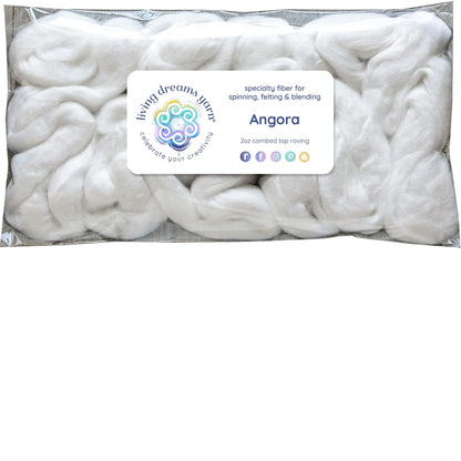 Ultra Soft Angora Bunny Fiber for Spinning, Blending, Felting, Dyeing & Fiber Arts. Natural Undyed Combed Top