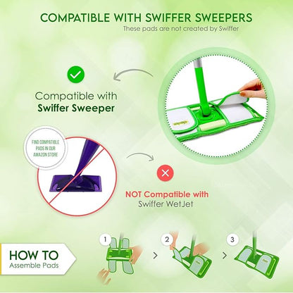 Reusable Pads Compatible with Swiffer Sweeper Mops
