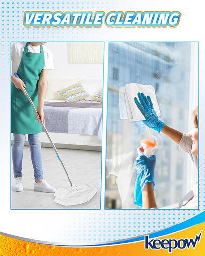 KEEPOW 8PCS Extra Large Microfiber Cleaning Cloth 30" x 20" Washable Reusable