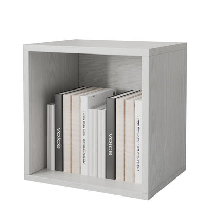 FUSUNBAO Magic DIY Cube Storage Organizer Stackable Cubes for Home Books Clothes Toy-Modular Cubby Storage System-Office Cubical-Bookcase Closet (French Oak,Drawer Cube)