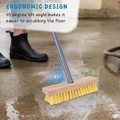 Floor Scrubber Brush with Long Handle