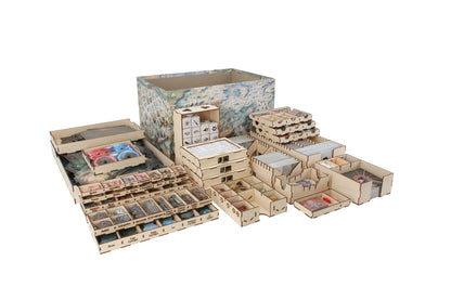 The Broken Token Frosthaven Compatible Game Organizer - Monster Tray Version, Birch Wood Storage Box for Cards, Tokens, Rulebooks, Boards - Wooden Game Organizer