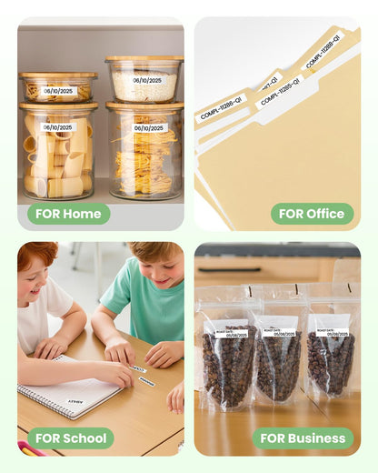 Compatible with Dymo Letratag Refills White Paper Label Maker Tape Replacement for Dymo Label Maker Refills 12mm x 4m (1/2" x 13') for LT-100H 100T Plus 200B, 5-Pack Label KINGDOM 91330 Refills