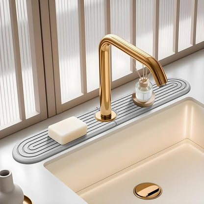 Diatomite Stone Faucet Mat For Kitchen Sink-Absorbent Fast Drying Stone Sink