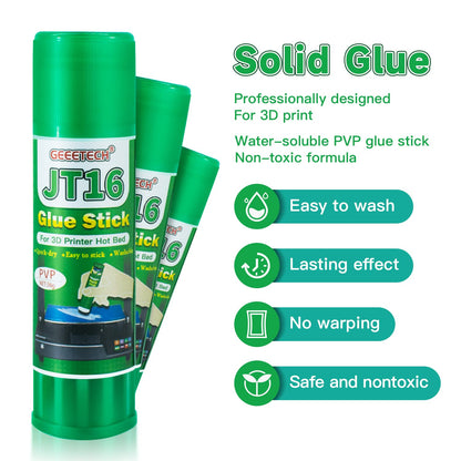 Geeetech 6pc 3D Printer Glue Sticks, 3D Printer Bed Adhesive for Hot Bed Printing, 36 Gram Each, Washable, PVP Solid 3D Print Glue Stick 3D Gloop for PLA/ABS/PETG/PC/PA/TPU