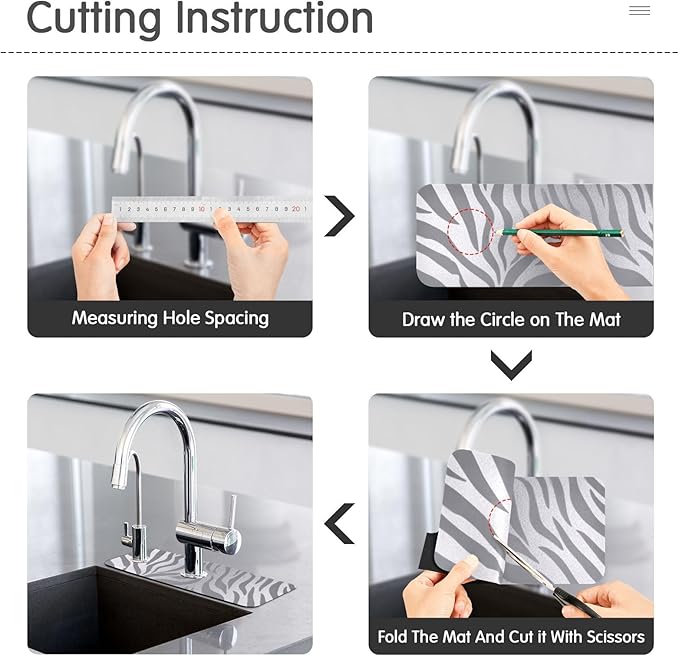 Kitchen Sink Splash Guard 2 PCS 30 Inch Sink Faucet Mat Splash Guard
