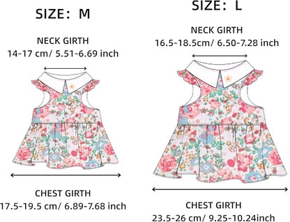SMOLKITH Rabbit Clothes - Bunny Adjustable Rose Dress with Leash, Small Animal Apparel for Walking - Fits Meerkats, Chinchillas, Guinea Pigs, Prairie Dogs and More