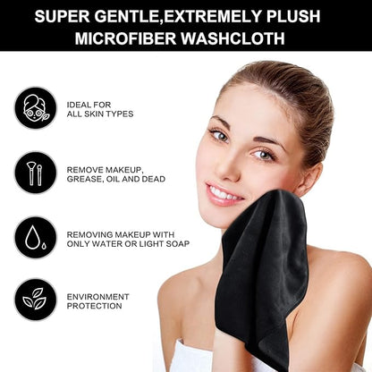 SINLAND Microfiber Facial Cloths Fast Drying Washcloth 12inch x 12inch