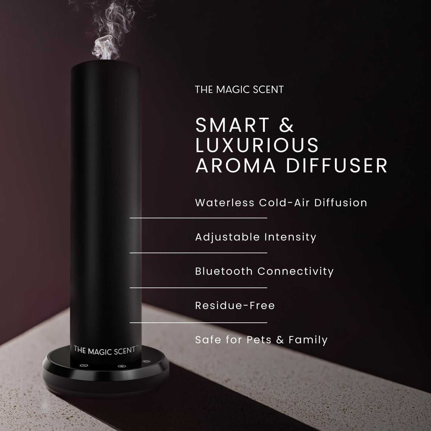 The Magic Scent Diffuser, Scent Air Machine for Home & Hotels, HVAC or Portable Nebulizing Diffuser - Large Room Waterless Aroma Machine - Aroma Oil Included