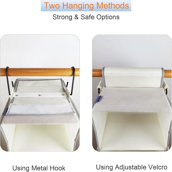 Large-Sized Hanging Shoe Organizer 8-Shelf, Hanging Closet Organizer