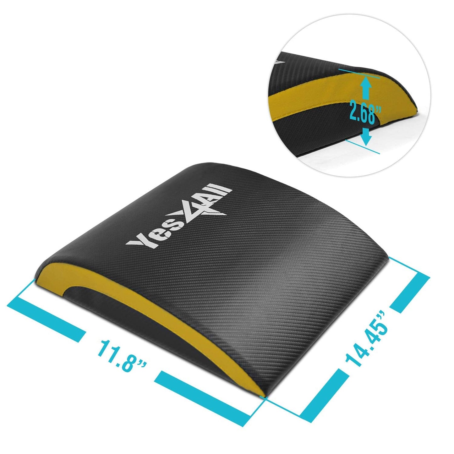 Yes4All Ab Exercise Mat Tailbone & No Tailbone, Foldable Abdominal Sit Up Support Pad, Abs Workout Equipment for Core Training and Lower Back