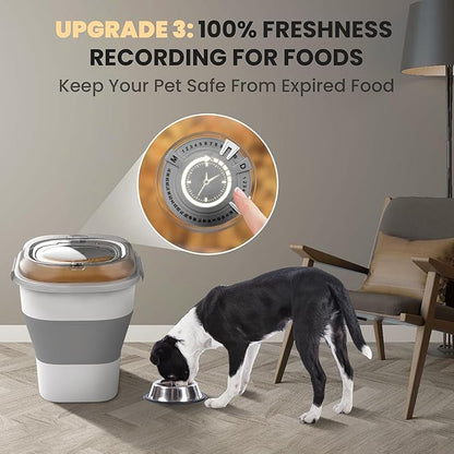32-35 Lbs Dog Food Storage Container, Collapsible Dog Food Container
