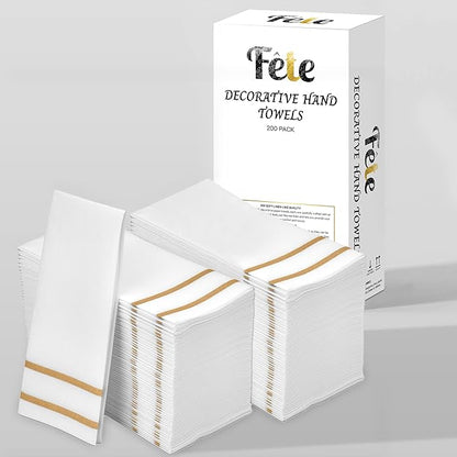 Disposable Hand Towels for Bathroom, Wedding Napkins for Tables, and Restrooms