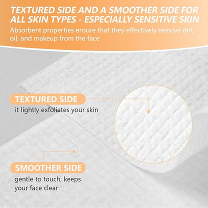 Disposable Face Towel with Bamboo Drawer Storage Box
