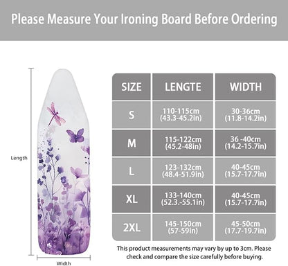 Iron Board Cover Standard Size, Floral Print Ironing Board Cover, Ironing Board