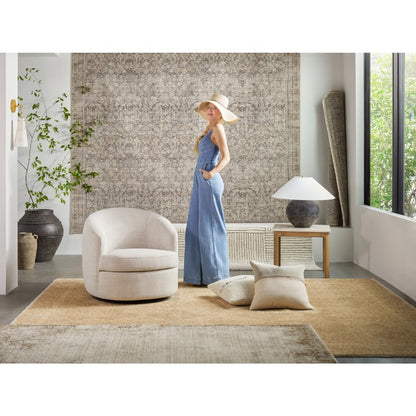 Livabliss x Galey Alix Maria Elena III Vintage Medallion Area Rug, 5'3" x 7' (5' x 7'), Brown