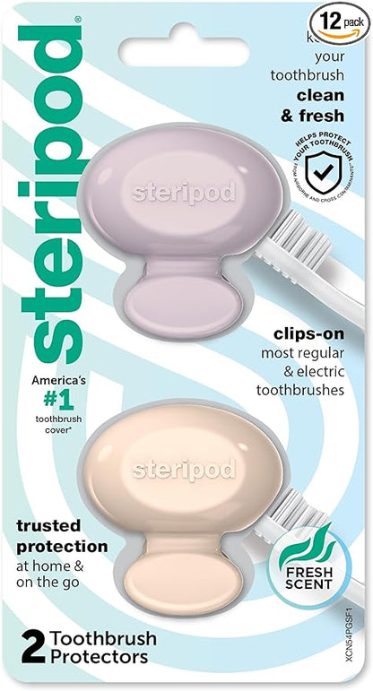 Steripod Clip-On Toothbrush Protector, Keeps Fresh and Clean, Fits Most Manual