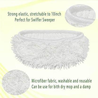 Reusable Microfiber Mop Pads Washable Wet Pads Compatible