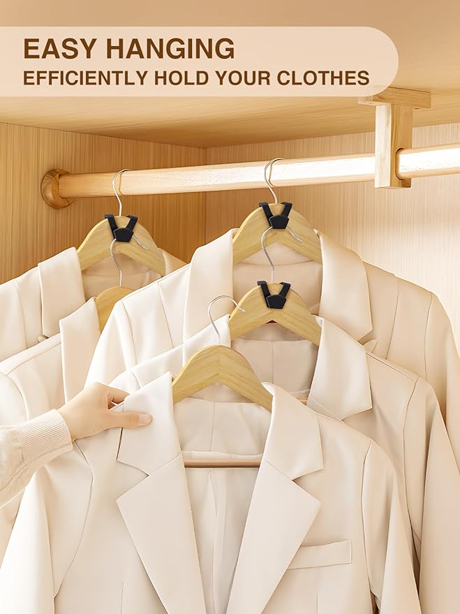 Smartor Clothes Hanger Connector Hooks 60 Pack, Closet Storage and Organization