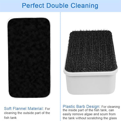 DaToo Aquarium Cleaner Fish Tank Glass Cleaner Algae Cleaner Scraper Magnetic Scrubber Algae Clean Brush, 2 Pcs,Size Large, 1 Yr Warranty