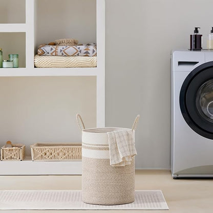VIPOSCO Tall Laundry Hamper, Woven Rope Storage Basket