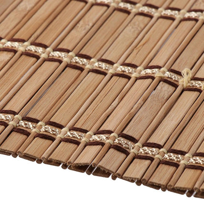 couponhub Pack of 4 Natural Bamboo Placemat, Wooden Square Placemats, Suitable for Non-Slip and Bamboo Table Placemats in Restaurants and Kitchen