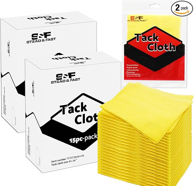 S&F STEAD & FAST Tack Cloth Automotive Painting, 30-pc Tack Cloths
