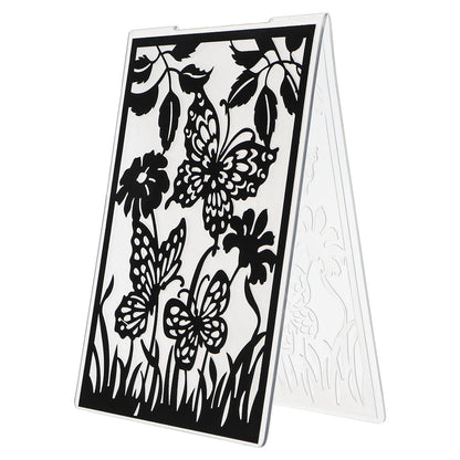 Hedume 16 Pieces Embossing Folders, 5.9" x 4.1" Embossing Machine Template Paper Card Folder, Classic Style Plastic Template Cards for Card Making, DIY Flower Scrapbook, Photo Album, Craft Decoration