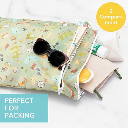 Bumkins Waterproof Wet Dry Bag for Baby, Swim Suit, Cloth Diapers, Pump Parts