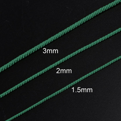 HARFINGTON Twisted Nylon Twine Thread Beading Cord 3mm 7M/23 Feet Extra-Strong Braided Nylon String for Crafting Bracelets Jewelry Making, Light Grey