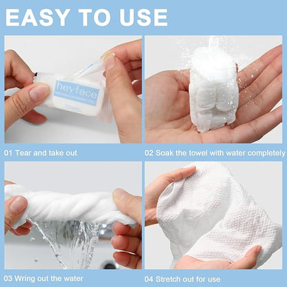 Compressed Towels Tablets 25 Bulk Set Disposable Compressed Washcloths