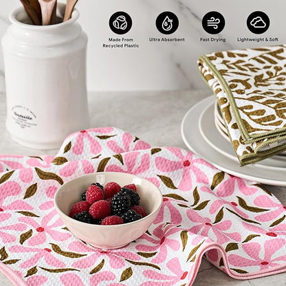 RECYCO Waffle Kitchen Towel Set of 2