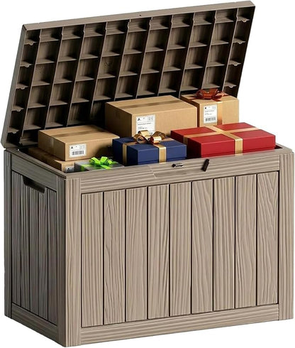 50 Gallon Package Delivery Boxes for Outside, Package Delivery Box with Lockable Secure, Waterproof for Garden, Backyard, Patio & Lawn, Grey