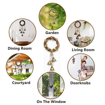 69 Pcs Witch Bells DIY Kit Decor Door Knob Hanging Witchcraft Protection Witchy Wind Chimes Wreath Decorations