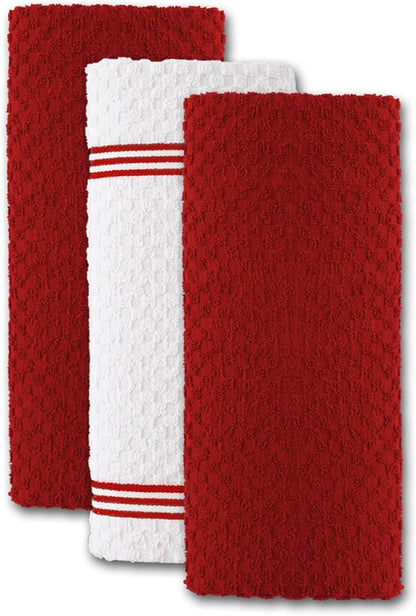 Infinitee Xclusives Premium Kitchen Towels – Pack of 3, 100% Cotton |15 x 25|