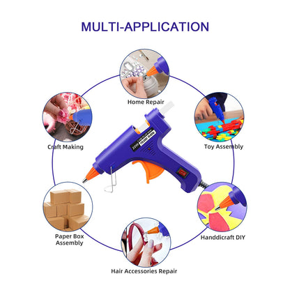 Hot Glue Gun Kit: Mini Hot Glue Gun and Sticks Set with 30 Sticks Melt Glue Guns Craft for School DIY Arts Home Quick Repairs 5 Pieces Mulitcolor