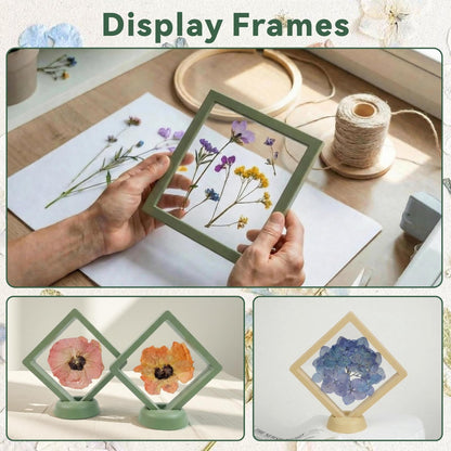 TTUGTTUG Flower Press Kit with Frames for Adults, 11" x 11" Large Wooden 10-Layer Press for DIY Floral Art, Wedding Flower Drying, Great Gift for DIY Flowers Lovers