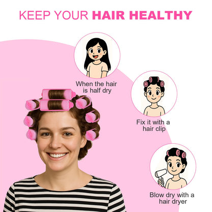 36 Pieces Foam Sponge Hair Rollers - Soft Sleeping Flexible Styling Curlers for Hair Styling (Pink)