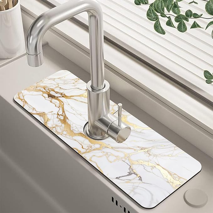 Kitchen Sink Splash Guard Faucet Mat Super Absorbent Fast Drying Mat Guard
