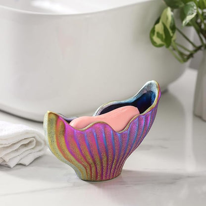 Sponge Holder for Kitchen Sink, Ceramic Dish Sponge Holder