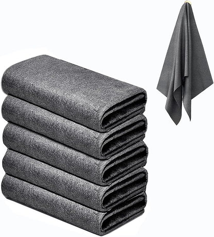 5pcs 9×7 Inches Real Magic Cloth Thickened Magic Cleaning Cloth Microfiber