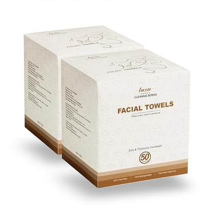 Face Towels, Facial Towels, 100 Ct Disposable Face Towel, 9.8"X9.8"Face Cloths