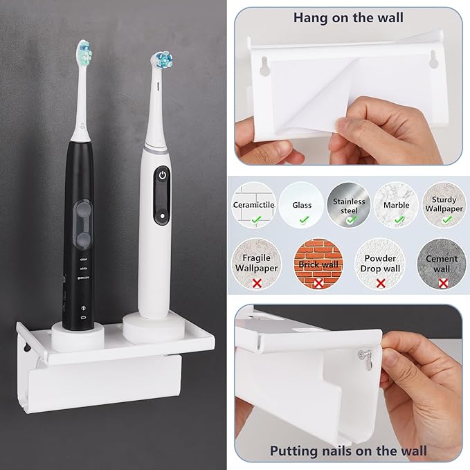 Acrylic Electric Toothbrush Holder Wall Mounted, Electric Toothbrush Cord