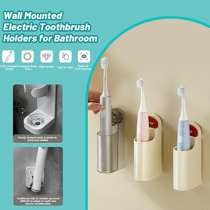 4 Pack Electric Toothbrush Holders