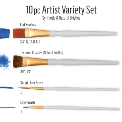 FolkArt Ultimate Tool Kit, 38 Piece Set Including 30 Premium Paintbrushes and 8 Foam Spouncers, Perfect for DIY Arts and Crafts Projects, PROMOFATLS24